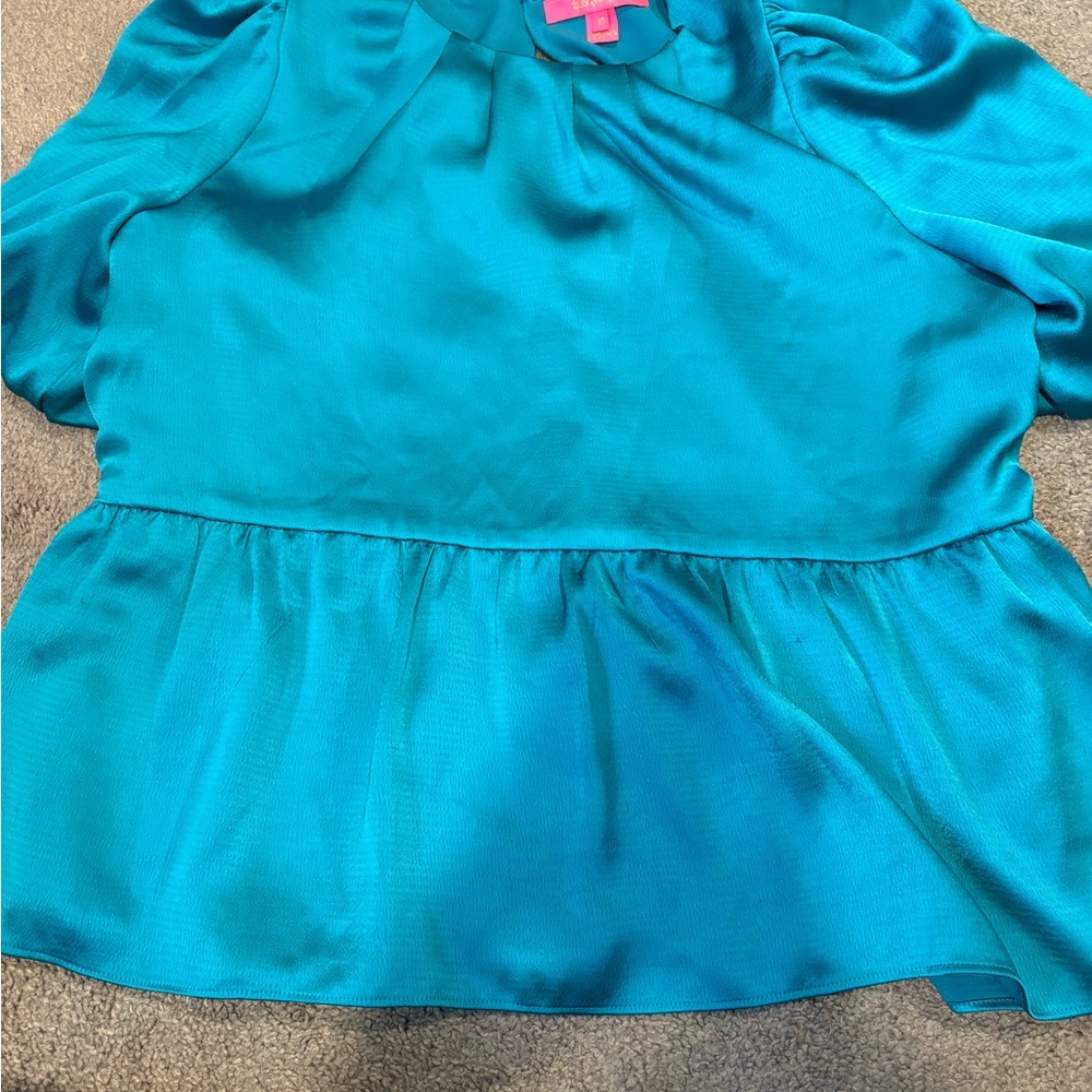 Lilly Pulitzer Vibrant Teal Blouse